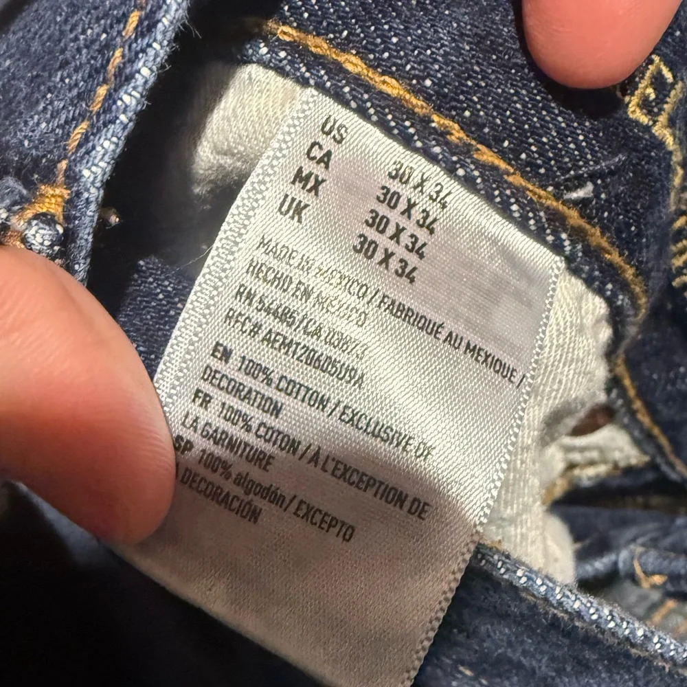 American Eagle jeans men’s 30x34 blue Relaxed Straight cotton comfort